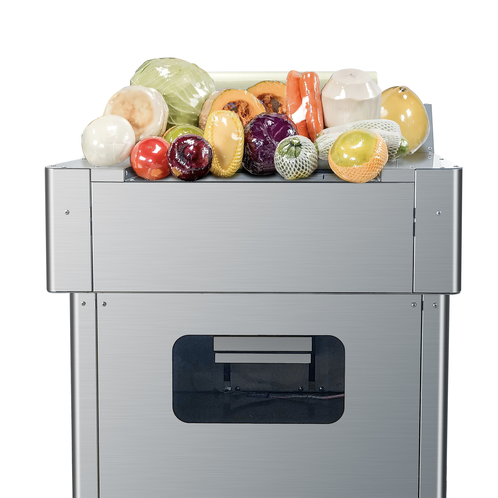 IWARP垂直半自动塑料包装机通用水果/蔬菜，无托盘