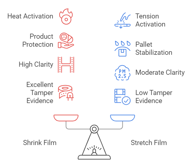 收缩膜和拉伸膜