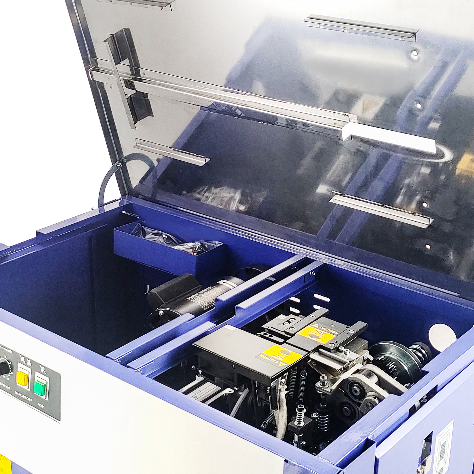 KZB半自动PP绑带机，纸箱捆绑机，工业级包装机，无扣热融化