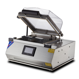 FM-3028不锈钢盒式密封，切割和收缩机，集成玻璃上盖上盖热收缩膜包装机