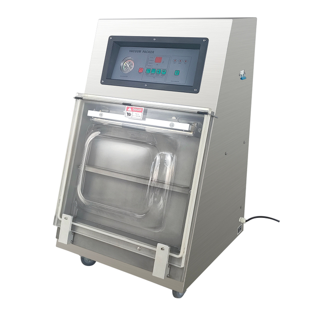 DZX-400 适用于直立袋的倾斜式真空封口机 - 带旋转轮的固定式设计，非常适合家庭和商业用途